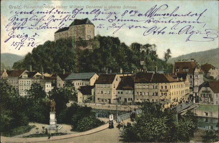 Greiz Thueringen Heinrichsbrücke Elster Kaiser Wilhelm D