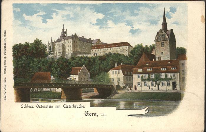 Gera Elster Brücke Schloss
