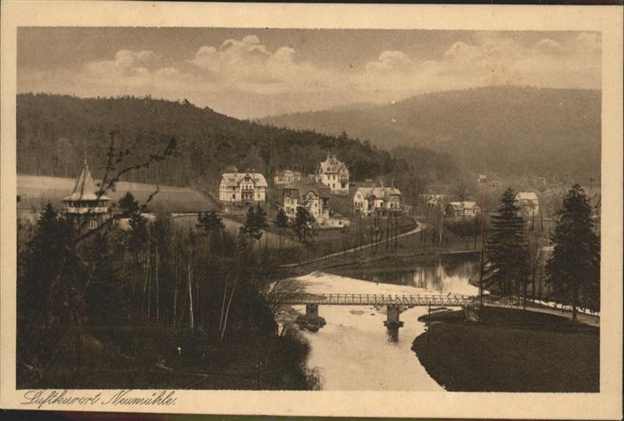 Neumuehle Elster Teilansicht Luftkurort Brücke Kupfertie