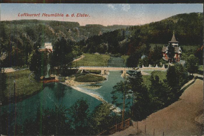 Neumuehle Elster Teilansicht Luftkurort Brücke