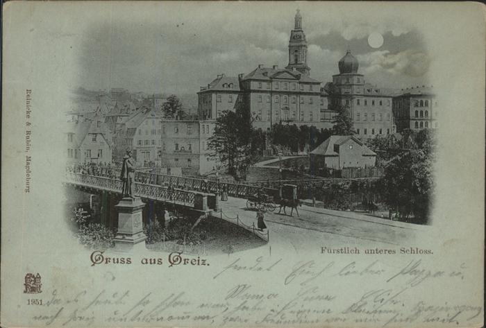 Greiz Thueringen Fürstliches Unteres Schloss Brücke Kais