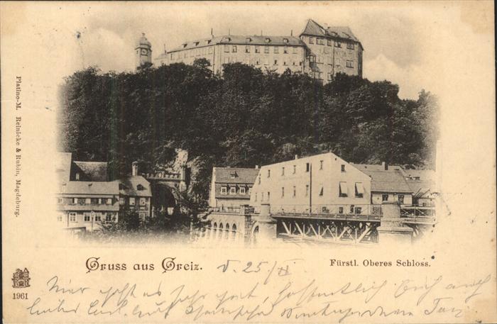 Greiz Thueringen Fürstliches Oberes Schloss Brücke