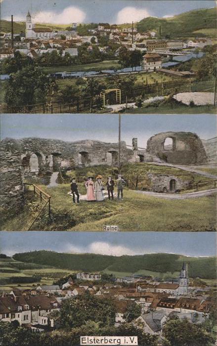 Elsterberg Vogtland Panorama Ruine