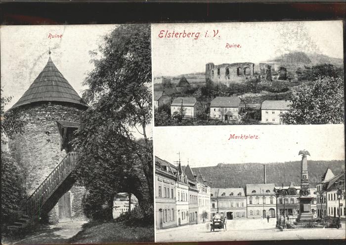 Elsterberg Vogtland Ruine Marktplatz