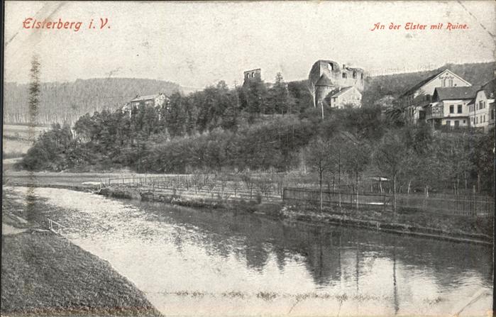 Elsterberg Vogtland An der Elster mit Ruine