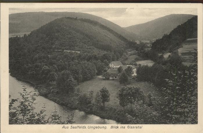 Saalfeld Saale Blick ins Gissratal