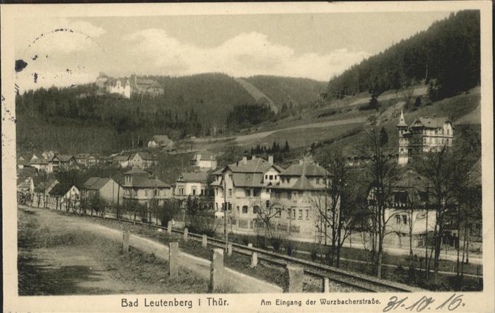 Bad Leutenberg Am Eingang der Wurzbachstrasse