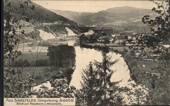 Saalfeld Saale Blick auf Reschwitz u.Weischwitz