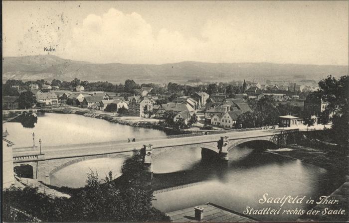 Saalfeld Saale mit Saalebrücke