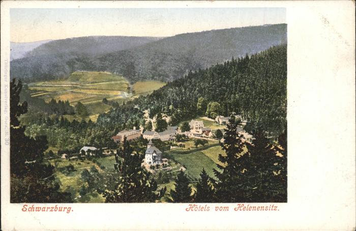 Schwarzburg Thueringer Wald Hotels vom Helenensitz