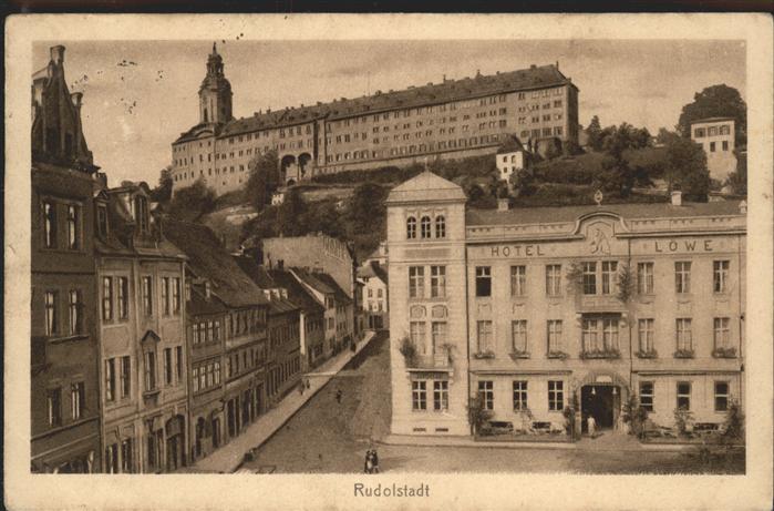 Rudolstadt Schloss Heidecksburg mit Hotel Löwe
