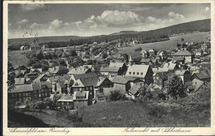 Schmiedefeld Rennsteig Teilansicht Suhlerstrasse