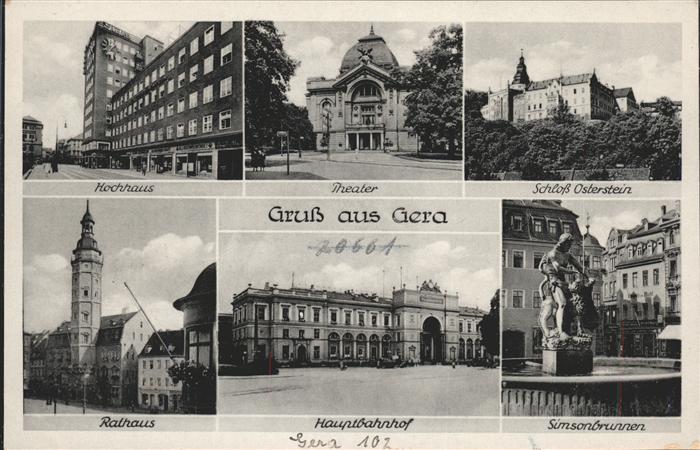 Gera Schloss Osterstein Theater Hochhaus Sim