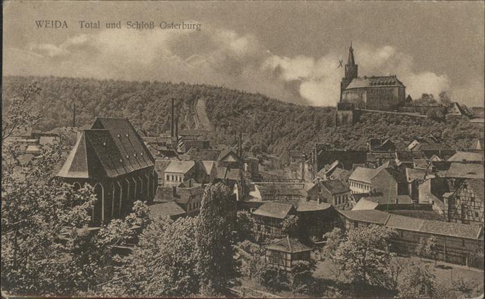 Weida Thueringen Total mit Schloss Osterburg