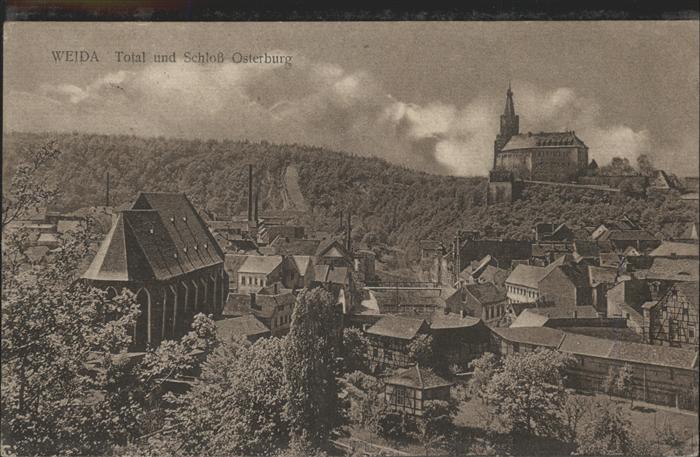 Weida Thueringen Total mit Schloss Osterbur