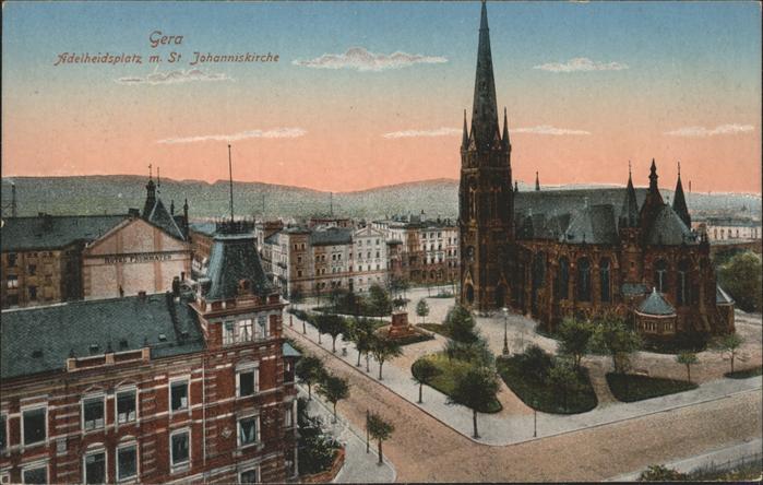 Gera Adelheidplatz mit St.Johanniskirche