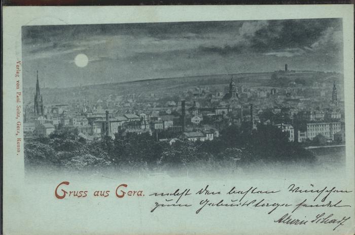 Gera Panorama bei Nacht