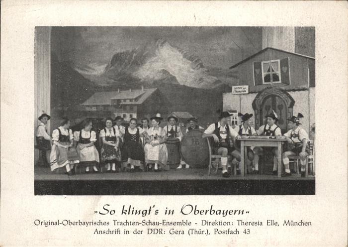 Gera Oberbayrisches Trachten-Schau-Ensemble