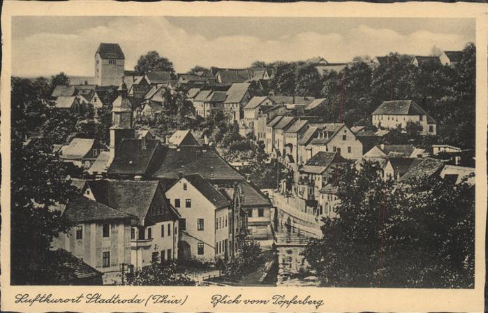 Stadtroda Thueringen Blick vom Toepferberg