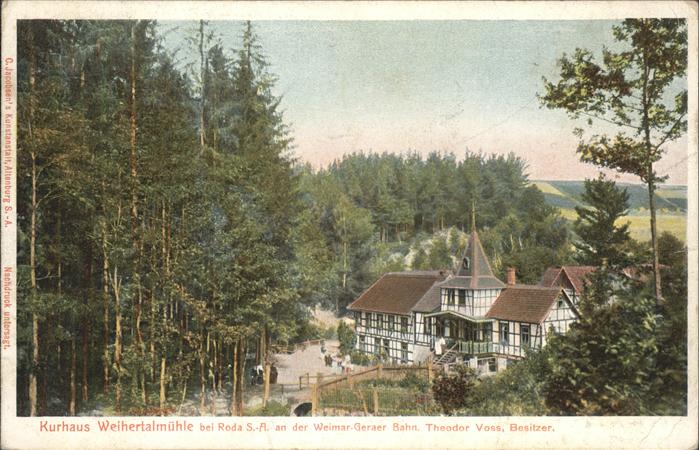 Roda Stadtroda Kurhaus Weihertalmühle
