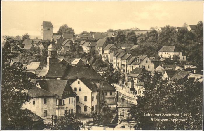 Stadtroda Thueringen Blick vom Toepferberg