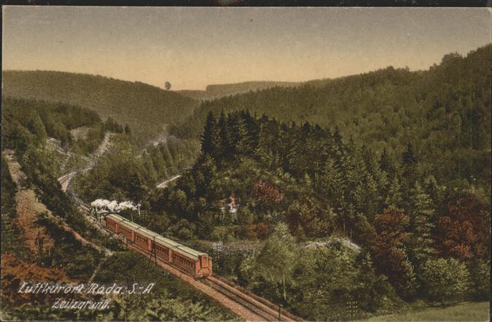 Roda Stadtroda Im Zeitzgrund mit Eisenbahnzug