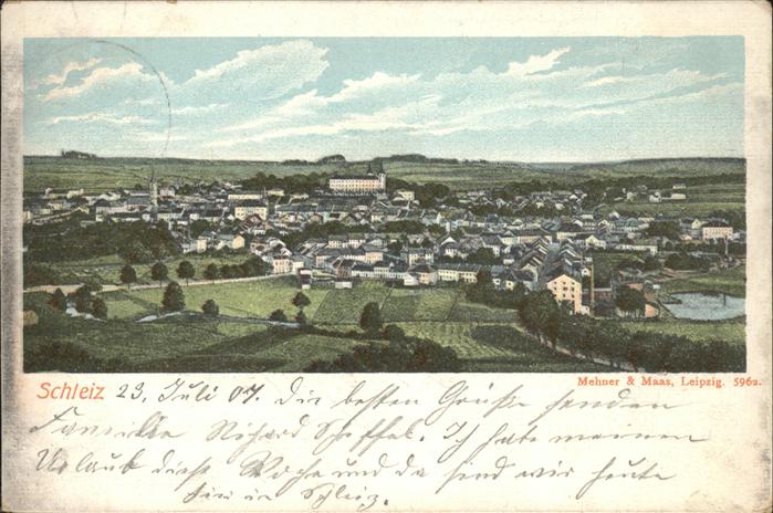 Schleiz Panorama Zeichnung