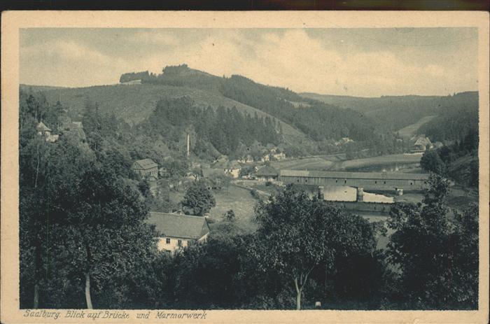 Saalburg Saale Brücke Marmorwerk