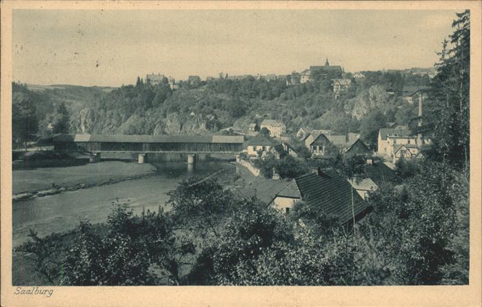 Saalburg Saale alte Holzbrücke