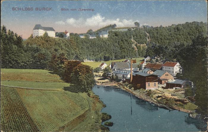 Burgk Saale-Orla-Kreis Blick vom Jägersteig auf Saale und Schl