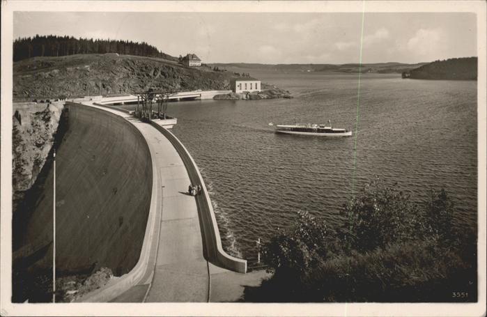 Staudamm Pumpspeicherkraftwerk Saaletalsperre Bleiloch