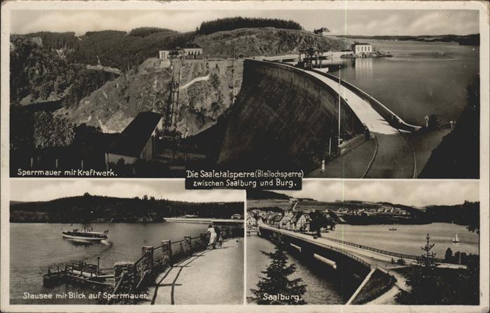 Staudamm Pumpspeicherkraftwerk Saaletalsperre Kraftwerk Stausee