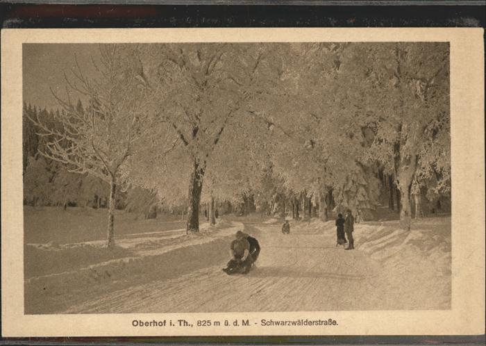 Schlitten Schnee Oberhof Schwarzwälderstrasse