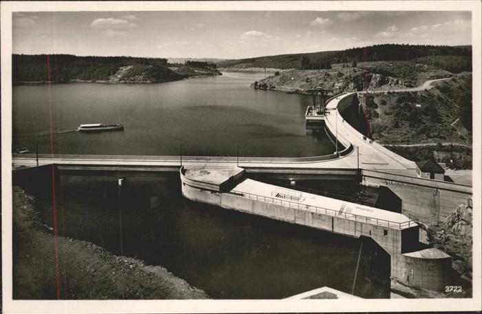 Staudamm Pumpspeicherkraftwerk Saaletalsperre Überläufe Mauer