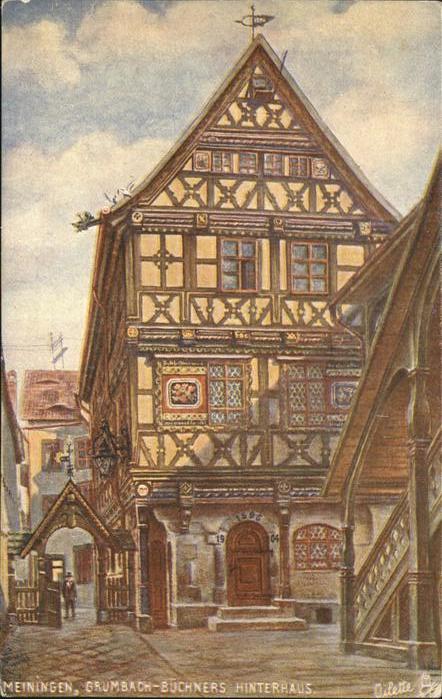 Verlag Tucks Oilette Nr. 177 B Meiningen Grumbach Büchners Hinte