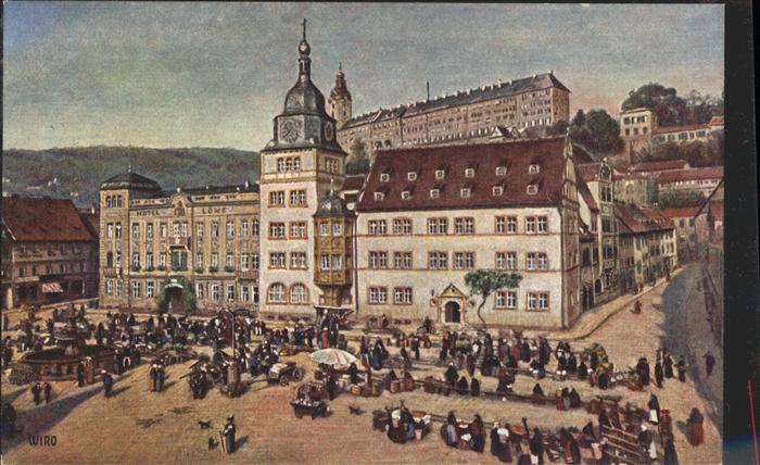 Verlag WIRO Wiedemann Nr. 2613 Rudolstadt Markt Rathaus