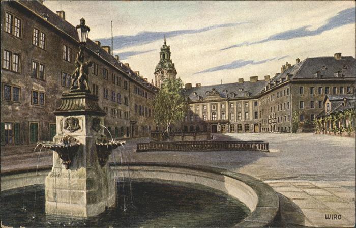 Verlag Wiedemann WIRO Nr. 2612 Rudolstadt Heidecksburg Schloßhof