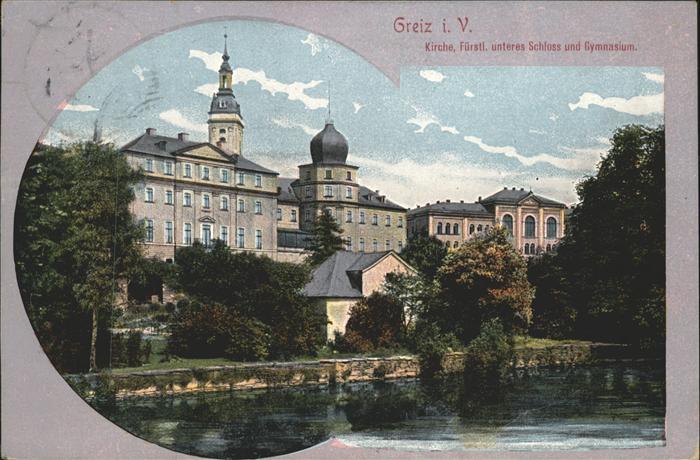 Greiz Thueringen Kirche Unteres Schloss Gymnasium