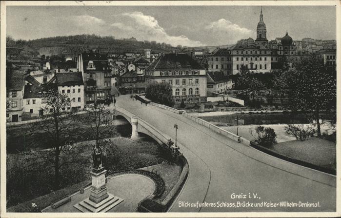 Greiz Thueringen Unteres Schloss Brücke Kaiser-Wilhelm-D