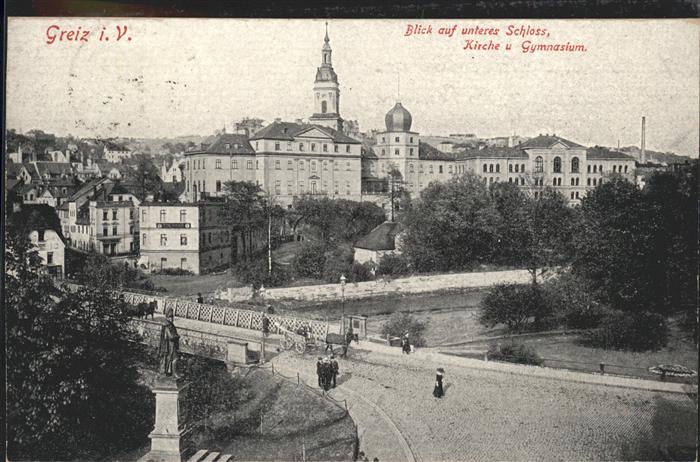 Greiz Thueringen Schloss Gymnasium Kirche