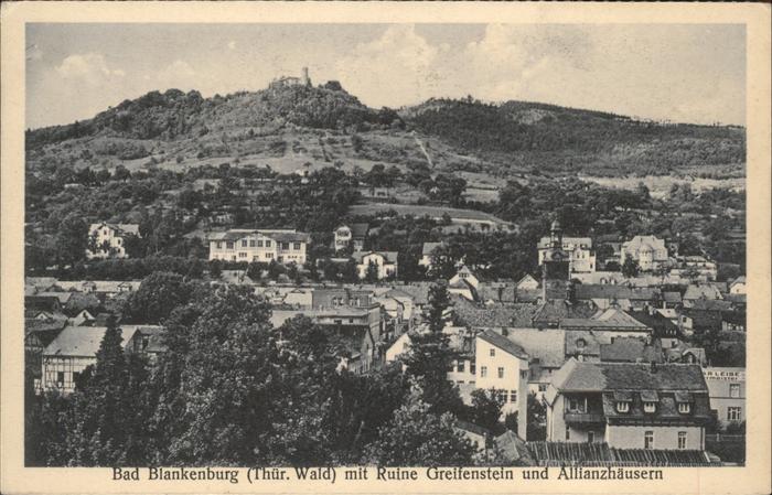 Bad Blankenburg Panorama mit Ruine Greifenstein und All