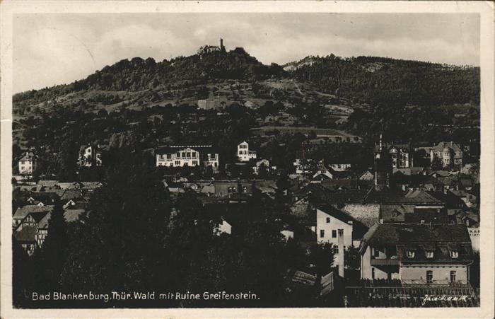 Bad Blankenburg Panorama mit Ruine Greifenstein