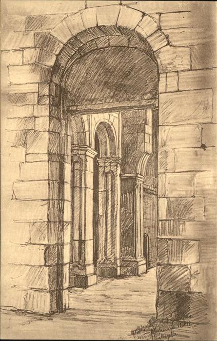 Paulinzella Klosterruine Vorderkirche Künstlerkarte