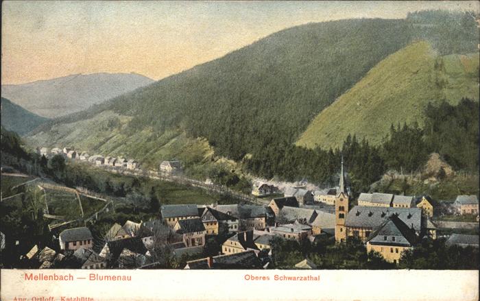 Mellenbach-Glasbach Blumenau Panorama Oberes Schwarzatal