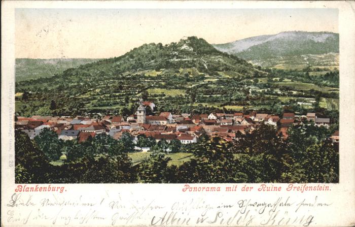 Bad Blankenburg Panorama mit Ruine Greifenstein