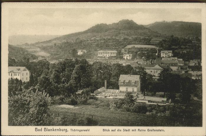 Bad Blankenburg Panorama mit Ruine Greifenstein