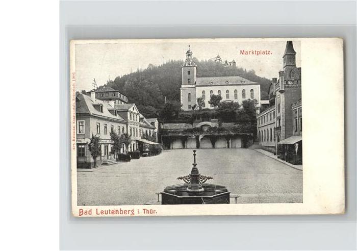 Bad Leutenberg Marktplatz Brunnen Schwarzburger Hof