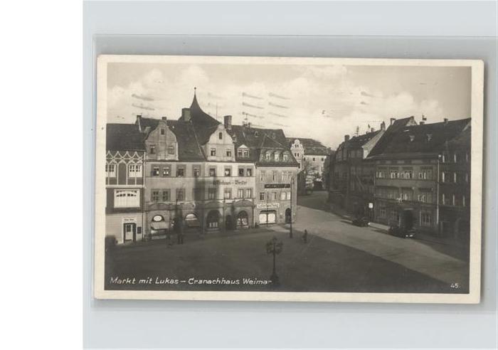 Weimar Thueringen Markt Lukas Cranachhaus