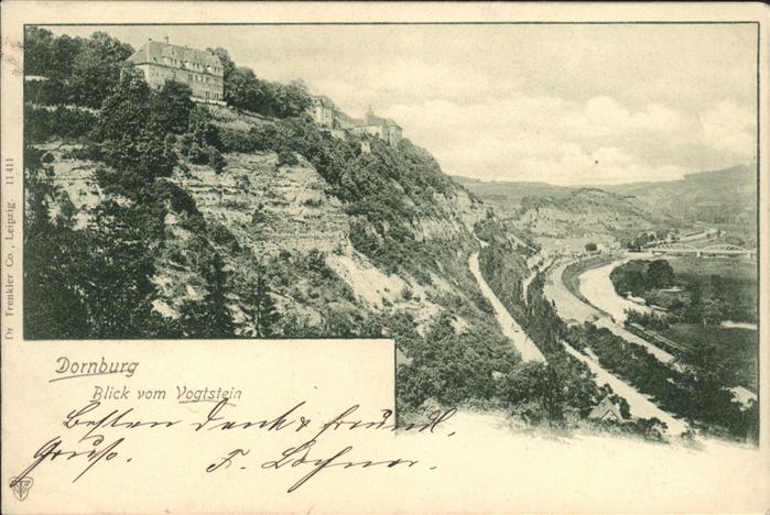 Dornburg Saale Blick vom Vogtstein ins Saaletal und au