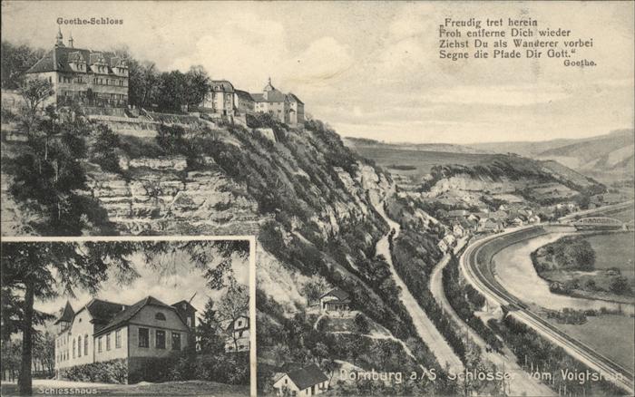 Dornburg Saale Blick vom Voigstein ins Saaletal und de